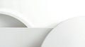 Minimal White Layered Curves Background Royalty Free Stock Photo