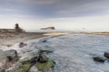 high key view of the pictureque beach and cove at Cala Comte on Ibiza Island