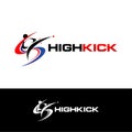 High Kick Taekwondo Logo Symbol Icon