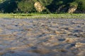 High level flood in the river Royalty Free Stock Photo