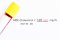 High level HDL-cholesterol test result