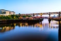 The High Level and Tyne bridge over the river in Newcastle, England, UK Royalty Free Stock Photo