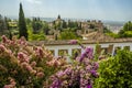 A high-level view over the Alhambra district with the city of Granada in the distance Royalty Free Stock Photo
