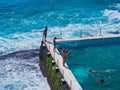 Swimming in Ocean Pool, Bondi Beach, Sydney, Australia Royalty Free Stock Photo