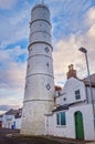 The High Light in Blyth Northumberland built c.1788. The lighthouse is Grade II listed on the National Heritage List for England