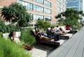 High Line. New York City. Elevated pedestrian Park