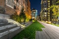 High Line promenade in evening, Chelsea, Manhattan, New York Cit Royalty Free Stock Photo