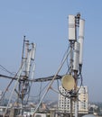 Mobile towers on a highrise in Calcutta