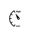 High low risk gauge icon