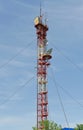 High metal tower for of television broadcasting