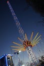 High modern carousel in St. Matthews Fair in Prague