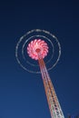 High modern carousel in St. Matthews Fair in Prague