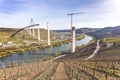 High Moselle Bridge construction side view over the Moselle vall Royalty Free Stock Photo