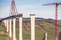 High Moselle Bridge construction side view over the Moselle vall Royalty Free Stock Photo