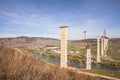 High Moselle Bridge construction side view over the Moselle vall Royalty Free Stock Photo