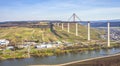 High Moselle Bridge construction side view over the Moselle vall Royalty Free Stock Photo