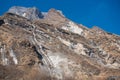 The high mountain in Annapurna sanctury Royalty Free Stock Photo