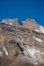The high mountain in Annapurna sanctury Royalty Free Stock Photo