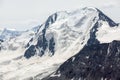 High mountain with glacier. Kyrgyzstan