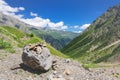 High mountain landscape in the Republic of North Ossetia-Alania