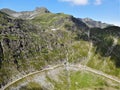 High mountain landscape view with Transfagarashan road, famous place in Romania Royalty Free Stock Photo