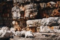 High mountain of massive brown boulders in Montenegro.