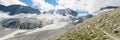 High mountain panorama with glacier