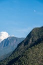 High mountain range with the rain forest in the national park Royalty Free Stock Photo