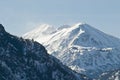 High mountain winter snow snowcap