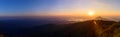 High mountain in sunset time Royalty Free Stock Photo