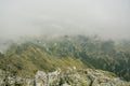 High mountain trail towards Slavkovsky peak in High Tatras mountain in northern part of Slovakia Royalty Free Stock Photo