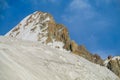 High mountain wall of Tian Shan Korona peak in Ala Archa