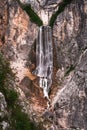 High mountain waterfall. Royalty Free Stock Photo