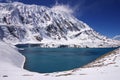 High-mountainous lake Tilicho Royalty Free Stock Photo