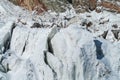 High mountains glacier cravasse in Pamir, Tian Shan or Himalayas