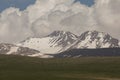 High mountains with snow