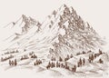 High mountains sketchz background
