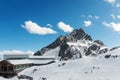 High mountains under snow Royalty Free Stock Photo