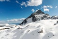 High mountains under snow Royalty Free Stock Photo