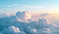 High nature view large white clouds on soft sky background in the morning Royalty Free Stock Photo