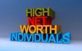 high net worth individuals on blue