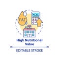 High nutritional value concept icon