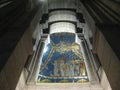 A high painted mural and archway of the SacrÃÂ©-CÃâur, Paris