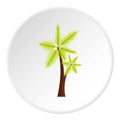 High palm tree icon, flat style Royalty Free Stock Photo