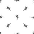 High palm tree pattern seamless black Royalty Free Stock Photo