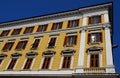 High part of the faÃÂ§ade of an important building in Trieste in Friuli Venezia Giulia (Italy)