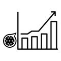 High particle graph flat outline
