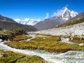 High Peak and River, Himalayas Mountains