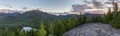 High Peaks Sunset Panorama from Mount Jo Royalty Free Stock Photo