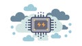 High Performance Cloud Computing and Data Processing, vector design Generative AI Royalty Free Stock Photo